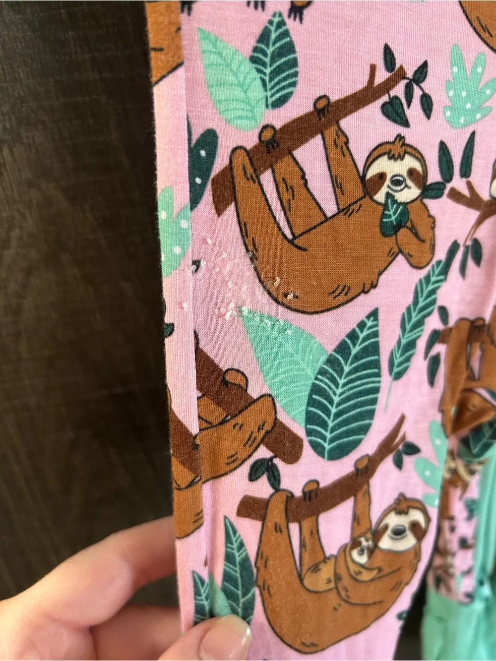 Little Sleepies Sloth Bamboo Convertible Zippy Newborn Sleeper Pink